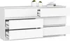 Kommode AKORD K160 Weiß 160 cm 6 Schubladen B160 x H77 x Produktbild-Vorschau 2