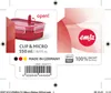 A sticker for a red food container with product details and branding. Anteprima dell’immagine prodotto