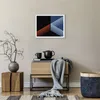 Gerahmtes Poster - Weißer Rahmen - Abstraktion Schwarz Blau Produktbild-Vorschau 7