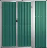 vidaXL Casetta da giardino Verde 161x89x161 cm Acciaio Anteprima dell’immagine prodotto 3