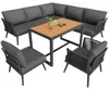 L-förmiges Gartensofa-Set für 7 Personen, mit Produktbild-Vorschau 9