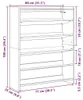 vidaXL Schuhregal Weiß 80x25x100 cm Holzwerkstoff Produktbild-Vorschau 8