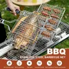 Grillguthalter Grillkorb Edelstahl faltbar Fisch Gemüse Produktbild-Vorschau 2