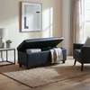 Úložná truhla Kriens, lavice, Imitace kůže, 45x114x45cm  Náhled obrázku produktu 9