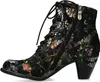 Laura Vita Damen Stiefelette Leder Blumenmuster und Produktbild-Vorschau 5