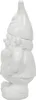 A white garden gnome figurine shown from the side. Náhľad obrázku produktu