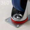 Ruota girevole Wiltec 125 mm con ruota in plastica, freno e Anteprima dell’immagine prodotto 3