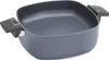 A square frying pan with two handles is shown from a slightly elevated side angle against a white background. Produktbild-Vorschau