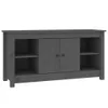 The Living Store TV-Schrank Grau 103x36,5x52 cm Massivholz Produktbild-Vorschau 2