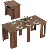 HOMCOM Table à manger pliante et extensible, table de Voir les images du produit 1