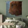 MuchoWow® Wandteppich Wandbehang Schottische Hochlandrind - Produktbild-Vorschau 4