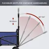 Diagram showing the adjustable height and angle of a wagon handle. Produktbild-Vorschau