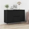 Möbel Sideboard Schwarz Eichen-Optik 101,5 x 35 x 70 cm Produktbild-Vorschau 1