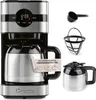 A coffee maker and its accessories are displayed against a white background. Voir les images du produit