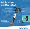 FISCHER mini vzduchová pumpa na kolo z hliníku Výška: 295 Náhled obrázku produktu 14