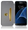 A flip case for a Samsung Galaxy S7 phone, showing the inside with a card slot and the phone itself. Produktbild-Vorschau
