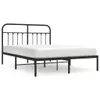 vidaXL Bettgestell mit Kopfteil Metall Schwarz 140x200 cm - Produktbild-Vorschau 3
