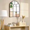 HOMCOM 91 x 60 cm Wandspiegel Bogenfenster-Spiegel Produktbild-Vorschau 6