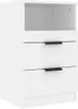 vidaXL Tables de chevet 2 pcs. Blanc Bois composite - Voir les images du produit 11
