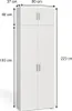 Universalschrank Vicco Ingo Weiß 80 x 182.4 cm mit Produktbild-Vorschau 3