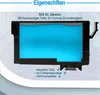 A close-up view of a cyan ink cartridge with text describing its features. Produktbild-Vorschau