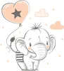 Letto per bambini LUK 160x80 con ringhiera - Elefante Anteprima dell’immagine prodotto 3