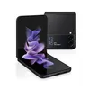 A black Samsung Galaxy Z Flip3 smartphone is shown in an open position, with a second phone in the background. Produktbild-Vorschau