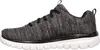 Side view of a black and white Skechers sneaker. Anteprima dell’immagine prodotto