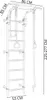 A line drawing of a metal wall-mounted gym apparatus with various attachments. Voir les images du produit