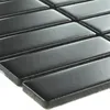 Keramik Mosaikfliesen Parma Schwarz Stäbchen Matt Produktbild-Vorschau 1