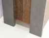 Schreibtisch CLIF 1-trg. 1 Schublade mit grauem Betonoptik-Gestell und Old Wood Vintage Platte, Detailansicht der Beine. Produktbild-Vorschau