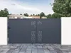 Elektrisches, halbperforiertes Aluminium-Schiebetor mit Produktbild-Vorschau 2