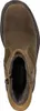 A top-down view of a brown leather boot with fur lining. Podgląd zdjęcia produktu