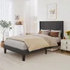 A bedroom setting with a bed and nightstand. Produktbild-Vorschau