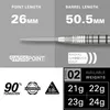Target Darts EXO Edition Steeldarts 90% Tungsten 24G Barrel Produktbild-Vorschau 6