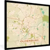 MuchoWow® Gerahmtes Poster Karte - Oldenburg - Jahrgang - Produktbild-Vorschau 1