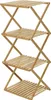 A four-tier folding bamboo shelf against a white background. Produktbild-Vorschau