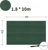 A diagram showing a green privacy screen with dimensions and a sample of the material, along with cable ties. Produktbild-Vorschau