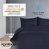 Komfortec Deluxe Bettwäsche 200x200 3 teilig Navy Blau - Produktbild-Vorschau 6