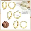 Creolen Ohrringe Set Damen Gold Silber 925 Hypoallergen 3er Produktbild-Vorschau 2