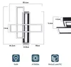 ZMH Deckenlampe LED Deckenleuchte Wohnzimmer 54W Schwarz Produktbild-Vorschau 7