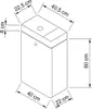 Szafka z umywalką WENA 40 cm, proste fronty, metalowe Podgląd zdjęcia produktu 6