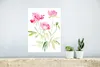 MuchoWow® Poster Blumen - Aquarell - Rosa 30x40 cm - Produktbild-Vorschau 5