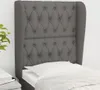 vidaXL Kopfteil mit Ohren Dunkelgrau 83x23x118/128 cm Stoff Produktbild-Vorschau 2