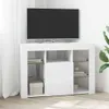 vidaXL Armoire TV LED d'angle Fixée au mur Blanc Voir les images du produit 2