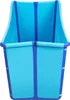 A blue foldable bathtub shown from the front. Podgląd zdjęcia produktu