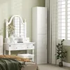 HOMCOM Badezimmerschrank Badschrank hoch schmal mit 2 Türen Produktbild-Vorschau 9