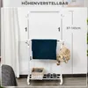 HOMCOM Stojak na ubrania z drążkiem, wieszakami i półką, Podgląd zdjęcia produktu 4