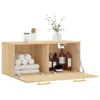 vidaXL Armadio a muro rovere Sonoma 80x36,5x35 cm materiale Anteprima dell’immagine prodotto 4