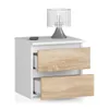 Comodino AKORD CL2 di colore bianco con 2 cassetti frontali Anteprima dell’immagine prodotto 7